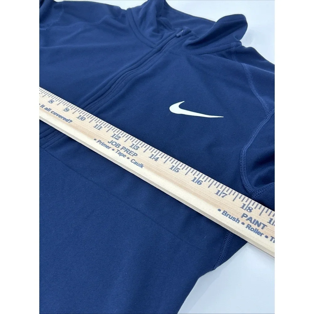 Nike Dri-FIT Womens Navy Blue Quarter Zip Pullover Thumbholes‎ 926270-419 Size S